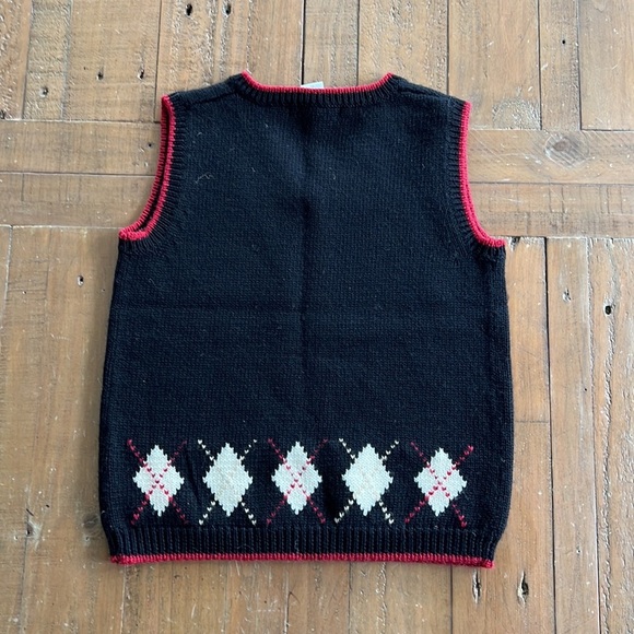 Janie and jack black argyle wool sweater vest - Picture 5 of 7